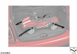 Pasy zaciskowe bagażnika diagram for BMW MINI F55 Cooper