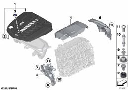 Acustica motore diagram for BMW X6 F16 40dX