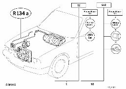 Кондиционер R134A diagram for BMW 7 Series E32 740iL