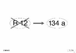 RETROFIT KIT R12 -> R134A diagram for BMW 8 Series E31 850Ci