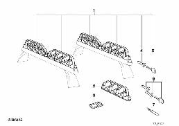Porte-skis standard (6 paires) diagram for BMW 5 Series E39 525td