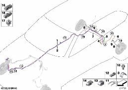 BRAKE PIPE REAR diagram for BMW X5 F15 25d