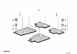 Gummimatte diagram for BMW 7 Series E32 750iL
