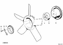 COOLING SYSTEM-FAN/FAN COUPLING diagram for BMW 3 Series E21 320