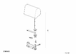 Appuie-tête arrière diagram for BMW 3 Series E36 318ti