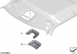 Osłona FZD / oświetl. wnętrza z przodu diagram for BMW MINI F56 One