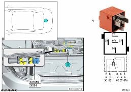 继电器 硬车顶驱动装置 2 I01059 diagram for BMW 4 Series F33 440i