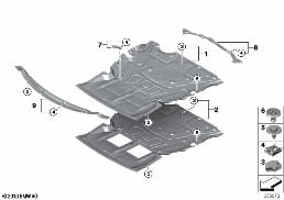 UNDERHOOD SHIELD diagram for BMW 2 Series F22 228i