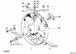 ELECTRIC ADDITIONAL FAN diagram for BMW 7 Series E23 728i