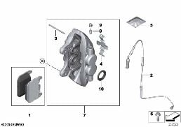 FRONT BRAKE PAD WEAR SENSOR diagram for BMW 3 Series F30 328iX