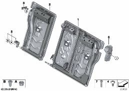 SEAT, REAR, SEAT FRAME, BASE SEAT diagram for BMW 4 Series F36 Gran Coupé 420i