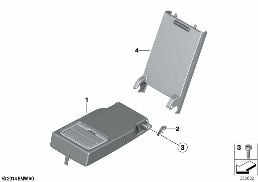REAR SEAT CENTER ARMREST diagram for BMW 4 Series F36 Gran Coupé 420i