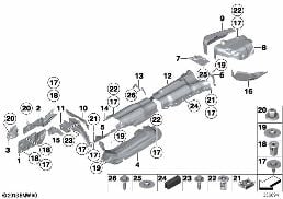 HEAT INSULATION diagram for BMW 5 Series F07 GT LCI 530dX