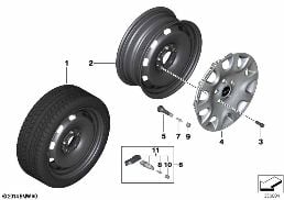 MINI DISC WHEEL IN STEEL - 15''