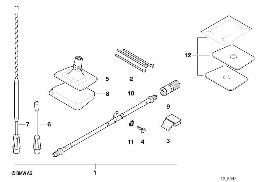 RETROFIT KIT, WINDOW ANTENNA diagram for BMW 7 Series E38 740i