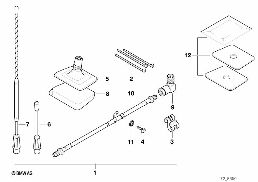 Kit de montage antenne de vitre diagram for BMW 5 Series E39 525td