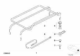 REAR RACK Z3 diagram for BMW Z3 E36 M