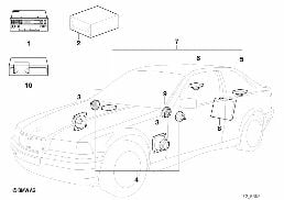 Audio systém s CD měničem diagram for BMW 3 Series E36 323ti