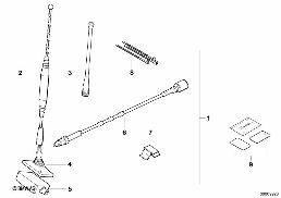 RETROFIT KIT, WINDOW ANTENNA diagram for BMW 3 Series E36 325tds