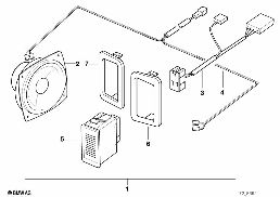 HANDS-FREE TELEPHONE diagram for BMW 5 Series E34 540i