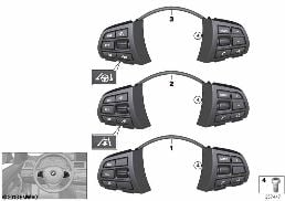 SWITCH, STRNG WHEEL, MULTIFUNCTION SPORT diagram for BMW X5 F15 30dX