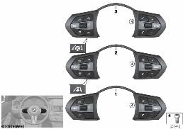 SWITCH,ST. WHEEL, MULTIFUNCTION M-SPORT diagram for BMW X5 F15 30dX