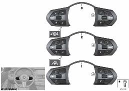 SWITCH,ST. WHEEL, MULTIFUNCTION M-SPORT diagram for BMW X6 F16 35i