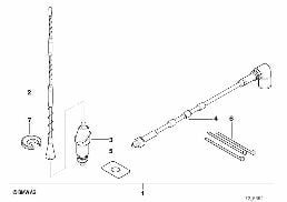 SIDE WALL AERIAL RETROFIT KIT diagram for BMW 7 Series E38 740i