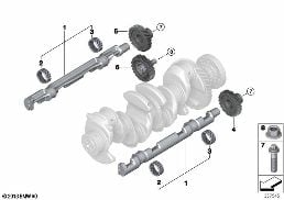 CRANKSHAFT DRIVE MASS COMPENSATOR diagram for BMW 3 Series G20 Sedan 320dX