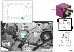 繼電器 折疊式軟頂 2 K18364 diagram for BMW MINI Cabrio R52 Cooper