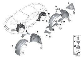 WHEELARCH TRIM diagram for BMW i8 I12 i8