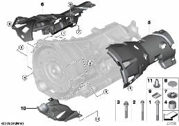 Pezzi di fissaggio del cambio diagram for BMW X5 F15 25dX