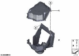 SINGLE PARTS, BLOWER HOUSING diagram for BMW 5 Series F11 LCI M550dX