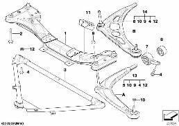 FRONT AXLE SUPPORT/WISHBONE