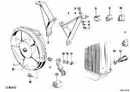 ELECTRIC ADDITIONAL FAN diagram for BMW 5 Series E12 530i