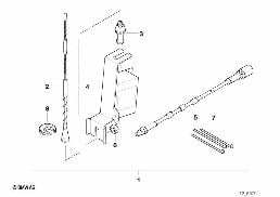 SIDE WALL AERIAL RETROFIT KIT diagram for BMW 3 Series E36 M3