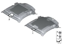 HEADLINING diagram for BMW i8 I12 i8