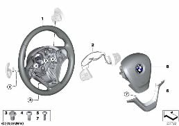 Спорт.рул.колесо с НПБ и переключат.КПП diagram for BMW X6 F16 35i