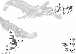 HEADLIGHT VERTICAL AIM CONTROL SENSOR diagram for BMW X1 F48 20dX