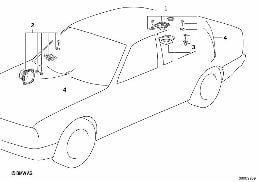 Lautsprecher vorne/hinten diagram for BMW 7 Series E32 750iL