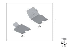 FLOOR MATS, VELOURS diagram for BMW i8 I12 i8