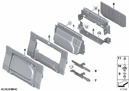 TRUNK PARTITION TRIM PANEL diagram for BMW 4 Series F33 440iX