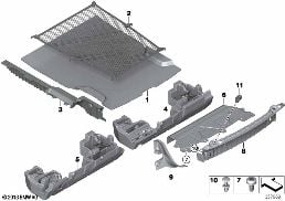 TRIM PANEL, TRUNK FLOOR diagram for BMW 4 Series F33 440iX
