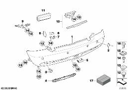 트림패널, 뒤 diagram for BMW MINI Cabrio R52 Cooper S