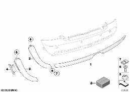 트림패널, 장식요소, 뒤 diagram for BMW MINI Cabrio R52 Cooper S