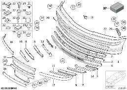TRIM COVER, FRONT I diagram for BMW 3 Series E46 318i