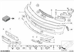 트림패널, 앞 diagram for BMW 3 Series E46 318Ci