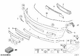 M TRIM, FRONT diagram for BMW 3 Series E46 318i