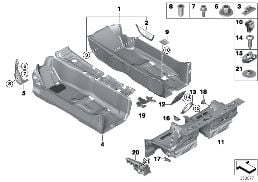 FLOOR COVERING diagram for BMW i8 I12 i8