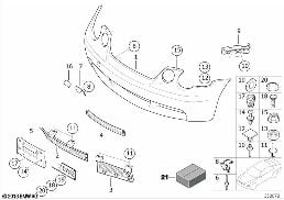 M Obudowa przednia diagram for BMW 3 Series E46 316ti